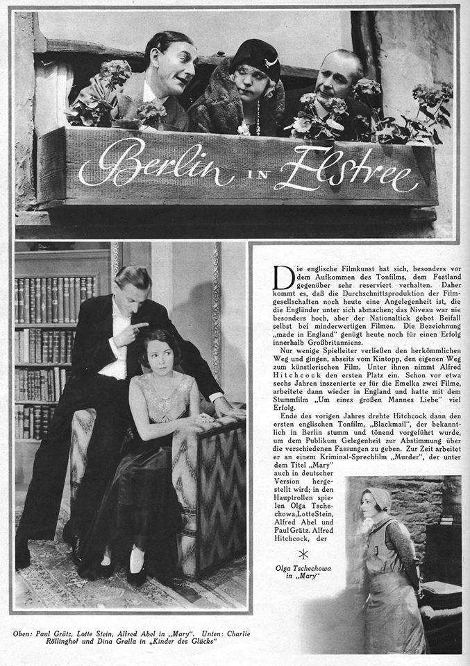 Autre page d'un magazine allemand sur Mary 1932